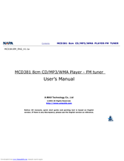 Napa MCD381 User Manual