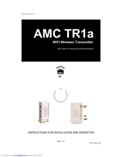 AMC WiFi Wireless Transmitter TR1a Instructions For Installation And Operation Manual