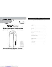 Amcor NanoMax Portable Air Conditioner Owner's Manual