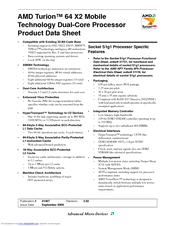 Amd Turion 64 X2 Product Data Sheet