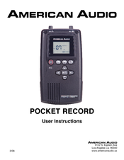 American Audio Portable Audio Recorder User Instructions