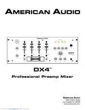 American Audio DX4 Instruction Manual