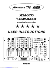 American DJ XDM-3633 User Instructions