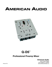 American Audio Q-D5 Instruction Manual