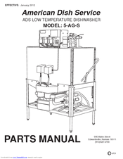 American Dish Service 5-AG-S Parts Manual