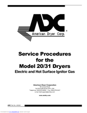 American Dryer Corp. 20/31 Service Procedures