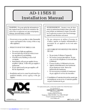 American Dryer Corp. AD-115ES II Installation Manual