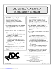 American Dryer Corp. AD-235ED Installation Manual