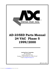 American Dryer Corp. AD-235ED Parts Manual
