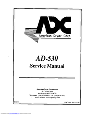 American Dryer Corp. AD-530 Service Manual