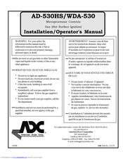 American Dryer Corp. AD-530HS Installation & Operator's Manual