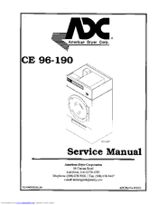 American Dryer Corp. CE 96-190 Service Manual