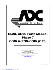 American Dryer Corp. SL20 Parts Manual