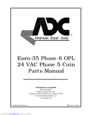 American Dryer Corp. EURO-35 Parts Manual