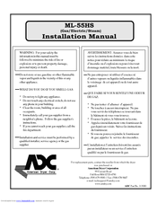 American Dryer Corp. Gas/Electric/Steam ML-55HS Installation Manual