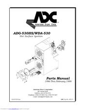 American Dryer Corp. Hot Surface Ignition ADG-530HS Parts Manual