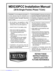 Maytag MDG30PCC Installation Manual