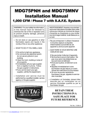 Maytag MDG75MNVWW Installation Manual