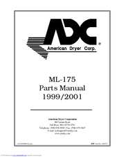 American Dryer Corp. ML-175 Parts Manual