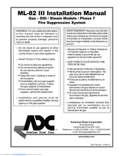 American Dryer Corp. ML-82 III Installation Manual