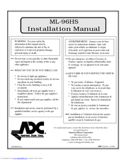 American Dryer Corp. ML-96HS Installation Manual