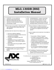 American Dryer Corp. MLG-130DR (HSI) Installation Manual