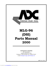 American Dryer Corp. MLG-96 Parts Manual
