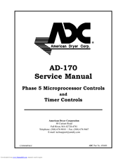 American Dryer Corp. WDA-385 Service Manual