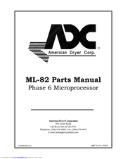 American Dryer Corp. Gas/Steam Models ML-82 Parts Manual