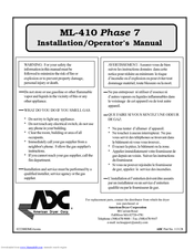 American Dryer Corp. ML-410 Installation & Operator's Manual