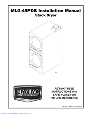 Maytag MLG-45PDB Installation Manual