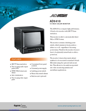 American Dynamics Tyco AD9410 Specification Sheet