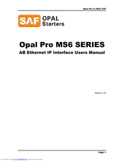 SAF OPAL Opal Pro MS6 Series User Manual