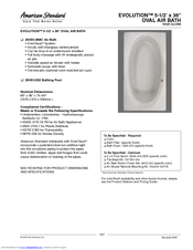 American Standard EVOLUTION 2645V.068C Specification Sheet