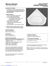 American Standard Evolution 6060VC Specification Sheet