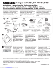 American Standard 634 Installation Instructions