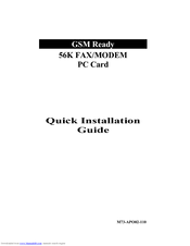 Abocom GSM-Ready GFM560 Quick Installation Manual