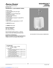 American Standard Washbrook Urinal 6501.010 Specification Sheet
