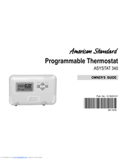 American Standard ASYSTAT 340 Owner's Manual