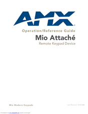 AMX Docking Station Mio Attach Operation/Reference Manual