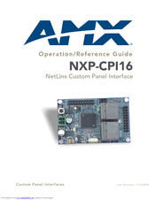 AMX NetLinx Custom Panel Interface NXP-CPI16 Operation/Reference Manual