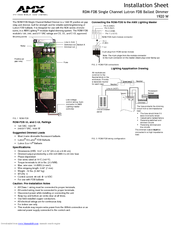 Amx Single Channel Lutron FDB Ballast Dimmer RDM-FDB Installation Sheet