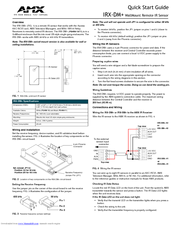 Amx Wall Mount Decor IR Sensor IRX-DM+ Quick Start Manual