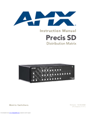 Amx Distribution Matrix Precis SD Instruction Manual
