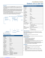 AMX Solecis AVS-SL-0201-824 Installation Manual