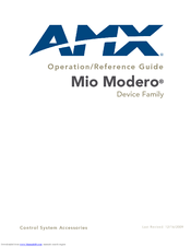 AMX Mio Modero IR Operation/Reference Manual