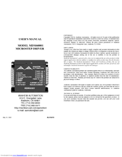 Anaheim Automation MDM60001 User Manual