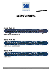 Analog way BROAD SCAN SDI BSD830-DG Preliminary User's Manual