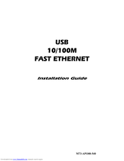 Abocom USB 10/100M  Fast Ethernet UFE1500 Installation Manual