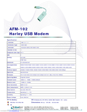 Abocom AFM-102 Specification